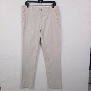 AG Adriano Goldschmied Chinos Pants Mens 32x32 Beige The Lux Khaki Slim Straight